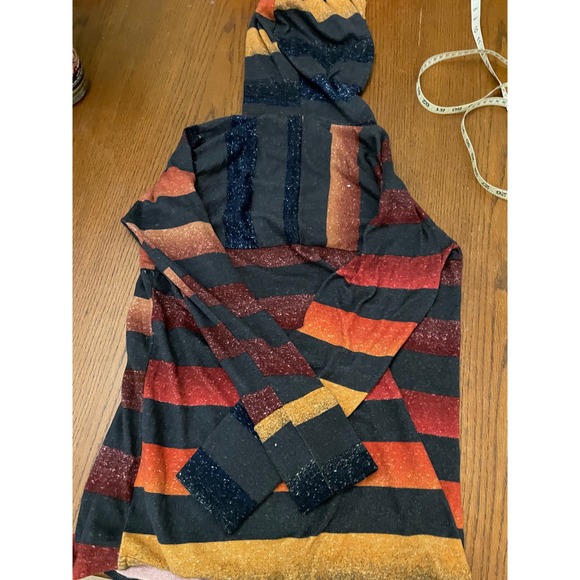 LuLaRoe Amber Hoodie- Multicolor Striped- Size M - Picture 9 of 9